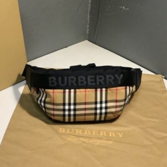 Burberry Plaid Logo Fanny Pack - Picture 1 of 6